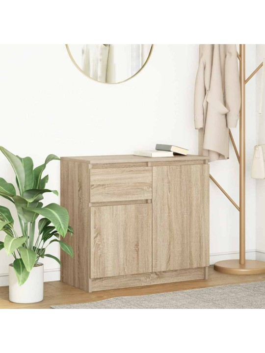 Senkki laatikolla sonoma-tammi 71x35x65 cm tekninen puu