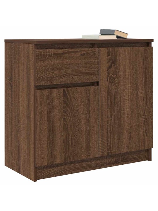 Senkki laatikolla ruskea tammi 71x35x65 cm tekninen puu