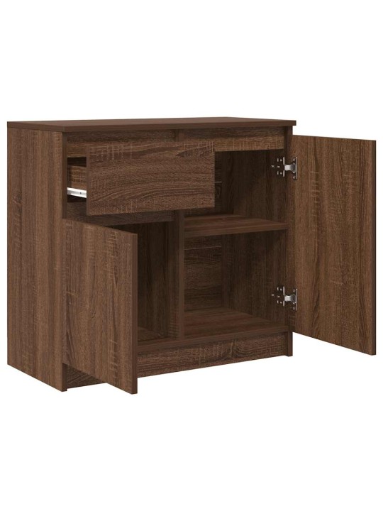 Senkki laatikolla ruskea tammi 71x35x65 cm tekninen puu