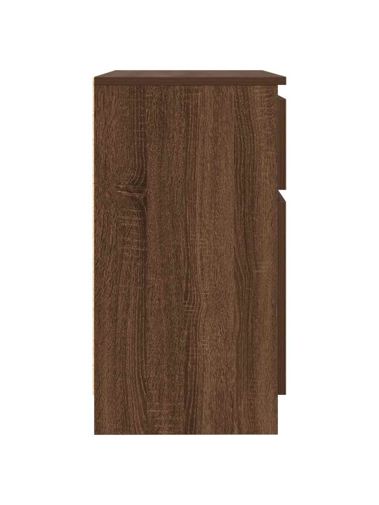 Senkki laatikolla ruskea tammi 71x35x65 cm tekninen puu