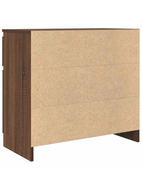 Senkki laatikolla ruskea tammi 71x35x65 cm tekninen puu