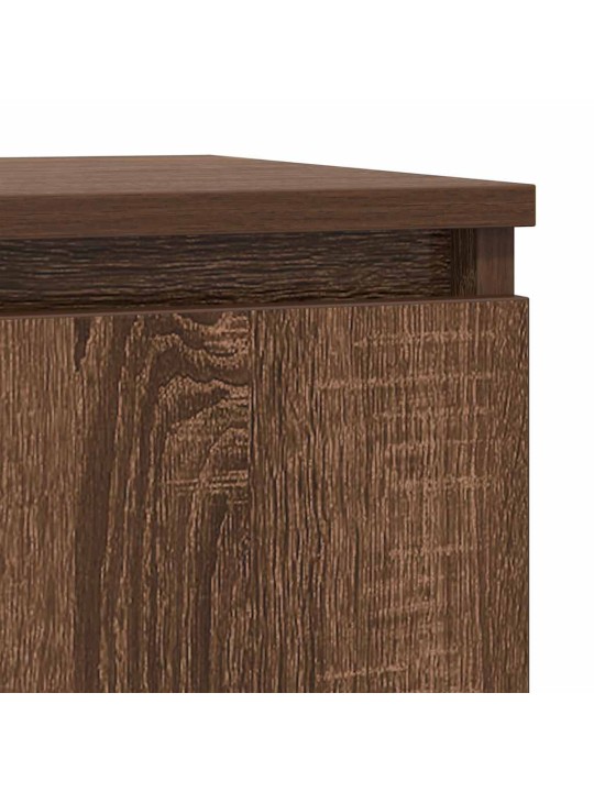 Senkki laatikolla ruskea tammi 71x35x65 cm tekninen puu