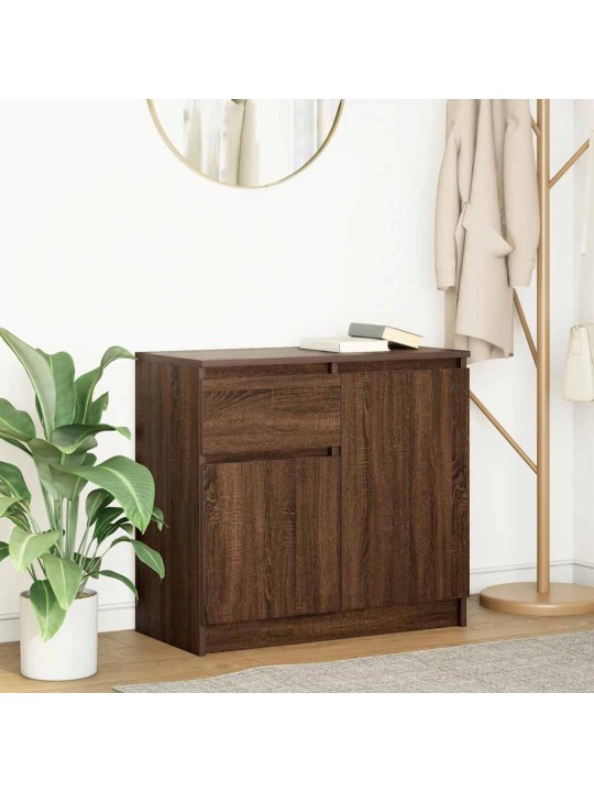 Senkki laatikolla ruskea tammi 71x35x65 cm tekninen puu