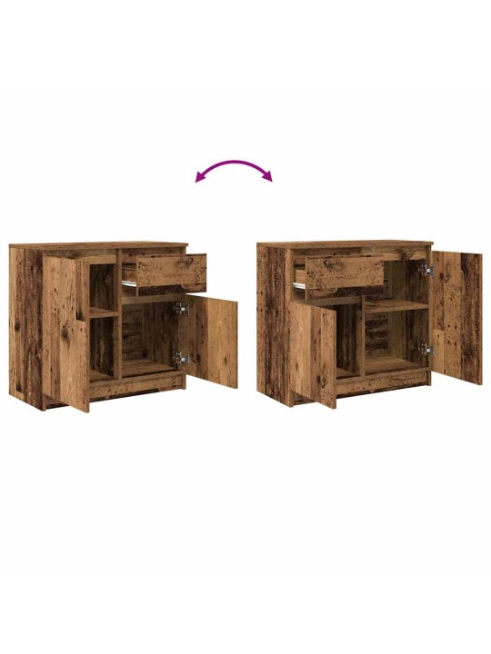 Senkki laatikolla vanha puu 71x35x65 cm tekninen puu