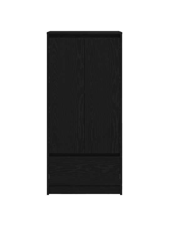 Kaappi laatikolla musta tammi 55,5x34x119,5 cm tekninen puu