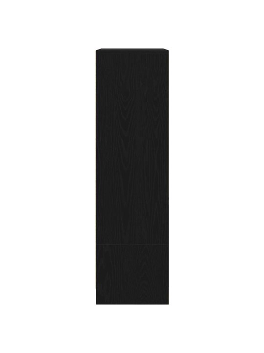 Kaappi laatikolla musta tammi 55,5x34x119,5 cm tekninen puu