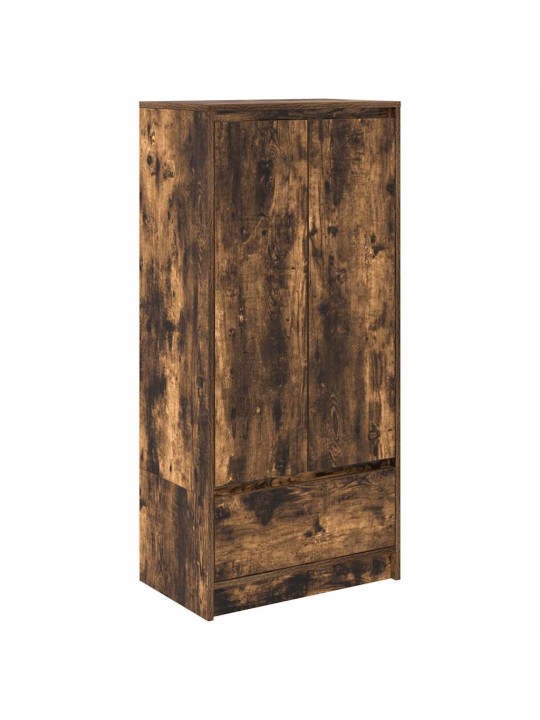 Kaappi laatikolla savutammi 55,5x34x119,5 cm tekninen puu