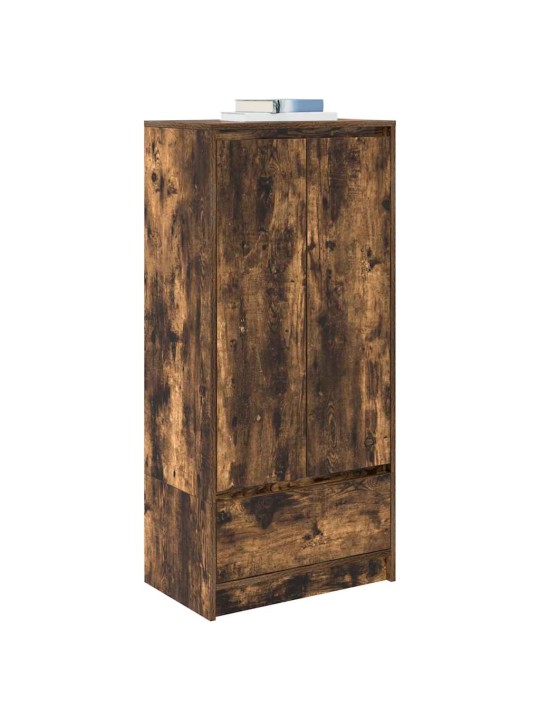 Kaappi laatikolla savutammi 55,5x34x119,5 cm tekninen puu