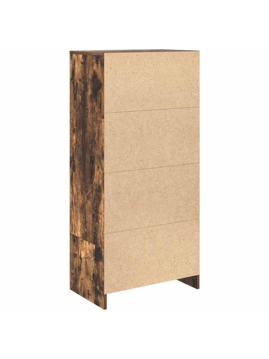 Kaappi laatikolla savutammi 55,5x34x119,5 cm tekninen puu