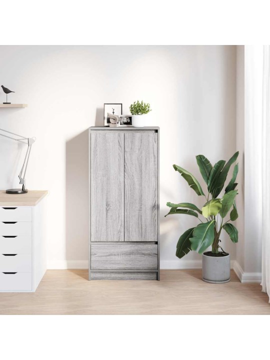 Kaappi laatikolla harmaa sonoma 55,5x34x119,5 cm tekninen puu