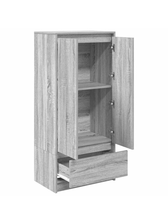 Kaappi laatikolla harmaa sonoma 55,5x34x119,5 cm tekninen puu