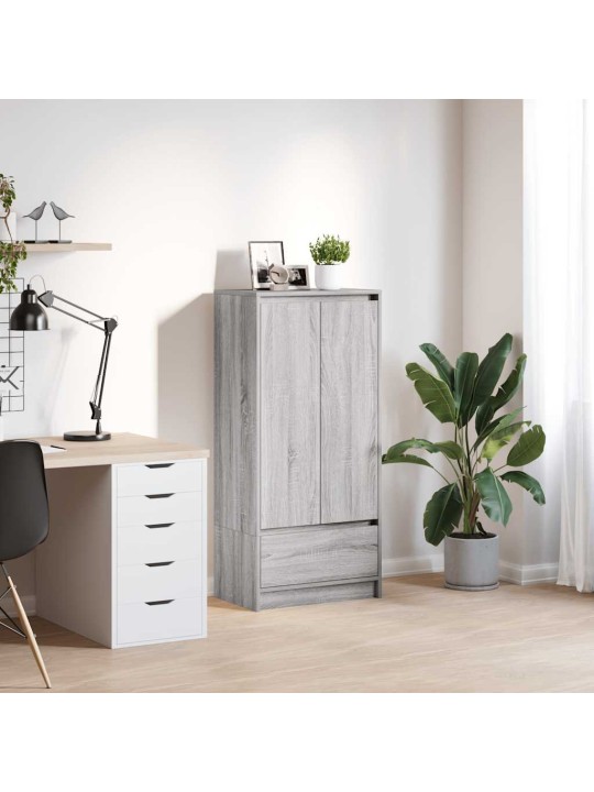 Kaappi laatikolla harmaa sonoma 55,5x34x119,5 cm tekninen puu