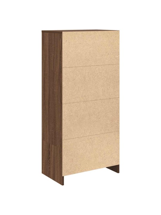 Kaappi laatikolla ruskea tammi 55,5x34x119,5 cm tekninen puu