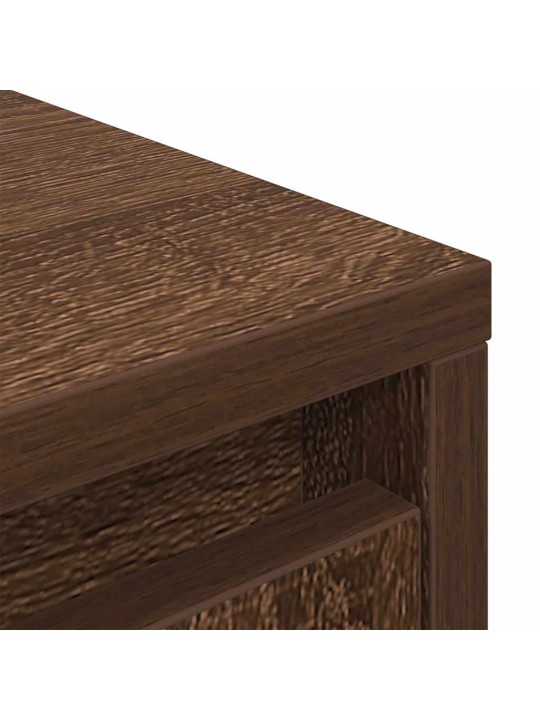 Kaappi laatikolla ruskea tammi 55,5x34x119,5 cm tekninen puu