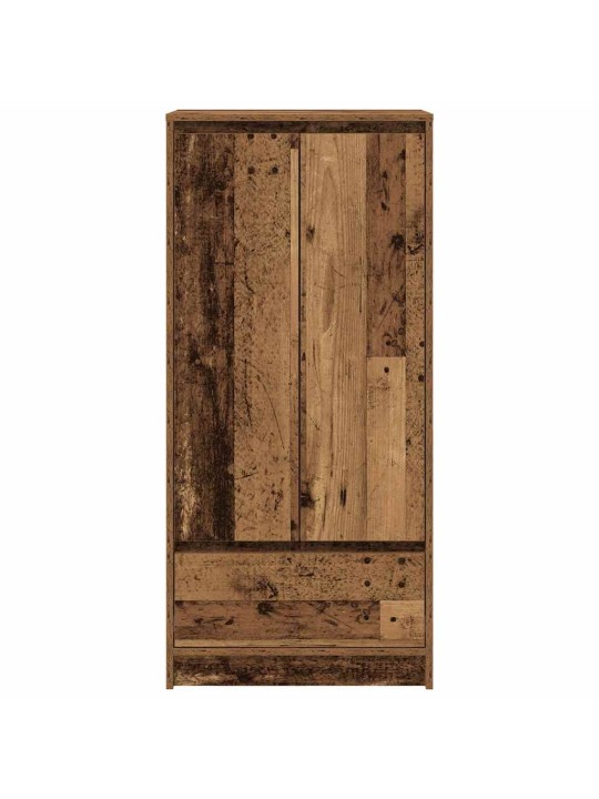 Kaappi laatikolla vanha puu 55,5x34x119,5 cm tekninen puu