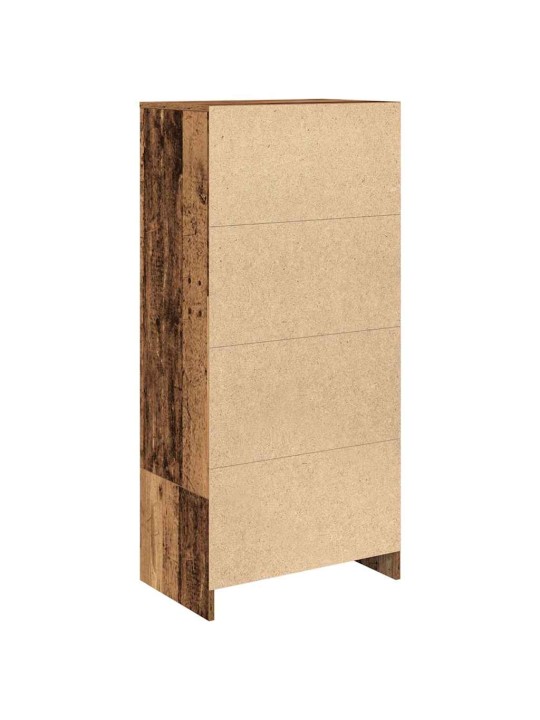 Kaappi laatikolla vanha puu 55,5x34x119,5 cm tekninen puu