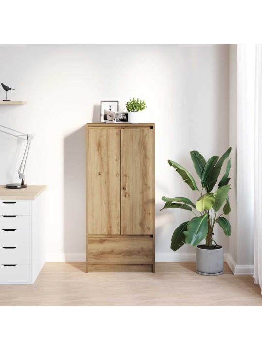 Kaappi laatikolla käsityöläinen 55,5x34x119,5 cm tekninen puu
