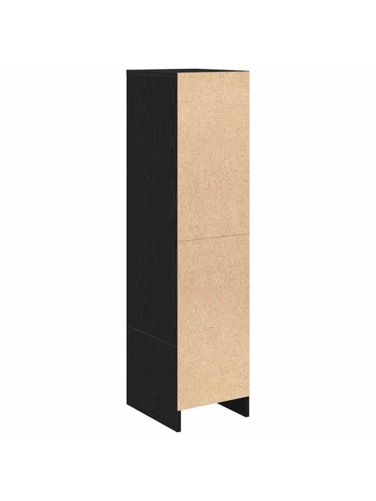Kaappi musta tammi 29,5x34x119,5 cm tekninen puu