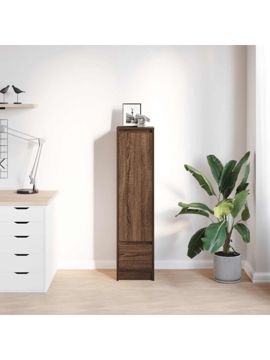 Kaappi ruskea tammi 29,5x34x119,5 cm tekninen puu