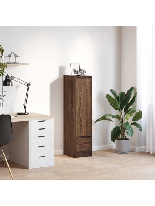 Kaappi ruskea tammi 29,5x34x119,5 cm tekninen puu