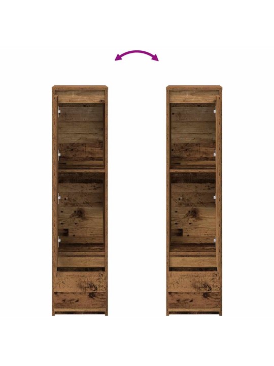 Kaappi vanhaa puuta 29,5x34x119,5 cm tekninen puu