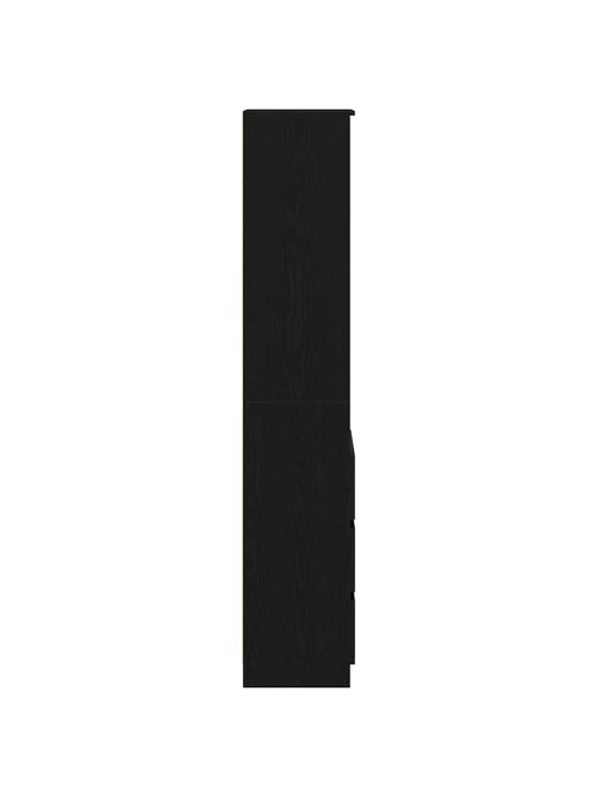 Kaappi musta tammi 37,5x35x180 cm tekninen puu