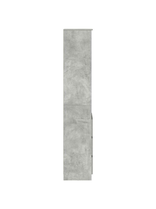 Kaappi betoninharmaa 37,5x35x180 cm tekninen puu