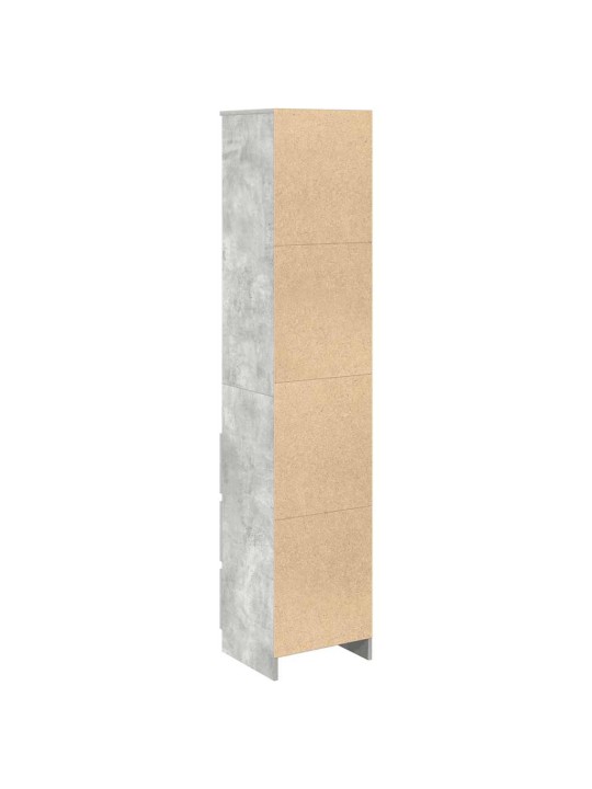 Kaappi betoninharmaa 37,5x35x180 cm tekninen puu