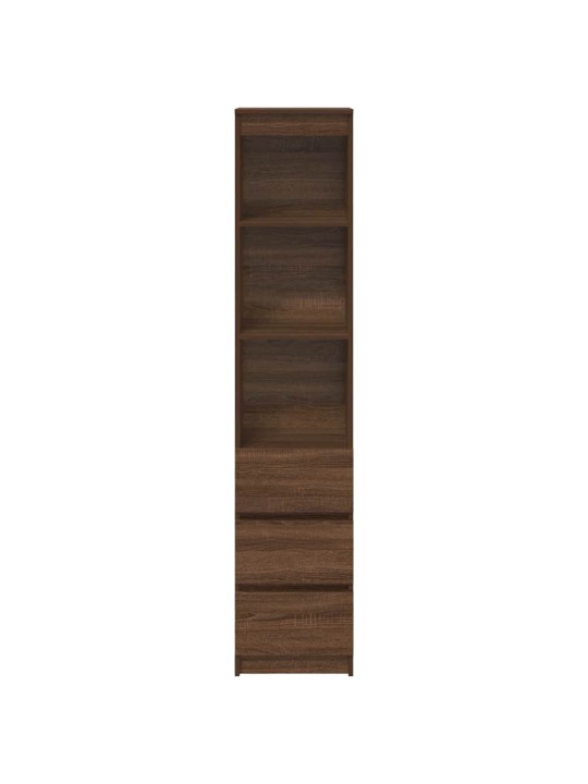 Kaappi ruskea tammi 37,5x35x180 cm tekninen puu