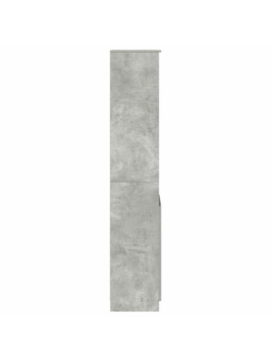 Kaappi betoninharmaa 37,5x35x180 cm tekninen puu