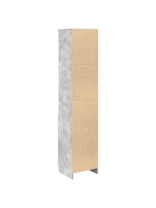 Kaappi betoninharmaa 37,5x35x180 cm tekninen puu