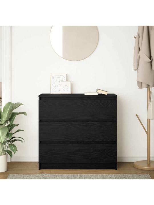 Senkki musta tammi 80x35x76 cm tekninen puu