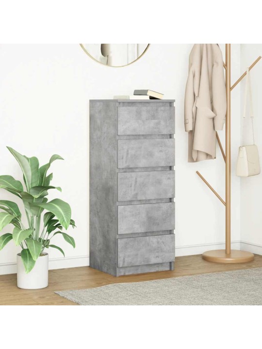 Senkki laatikoilla betoninharmaa 37,5x35x99 cm tekninen puu