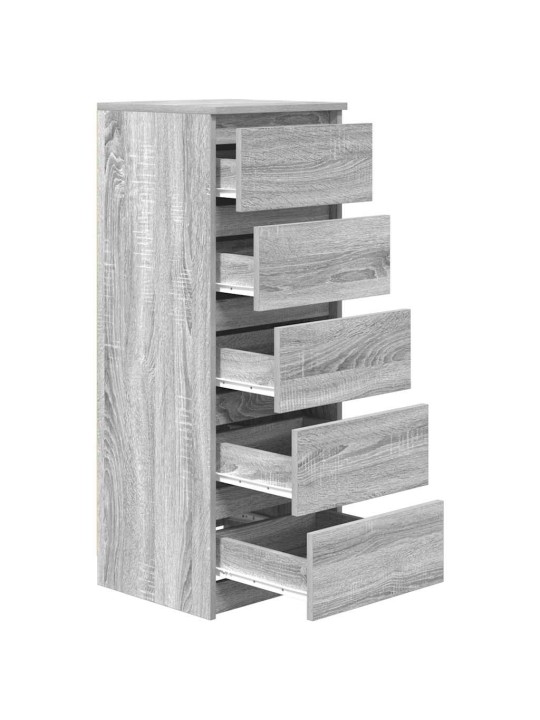 Senkki laatikoilla harmaa sonoma 37,5x35x99 cm tekninen puu