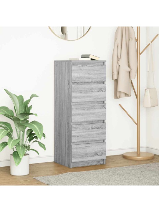 Senkki laatikoilla harmaa sonoma 37,5x35x99 cm tekninen puu