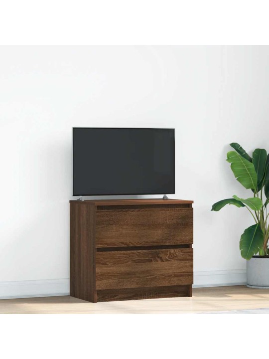 Tv-taso ruskea tammi 60x35x54 cm tekninen puu
