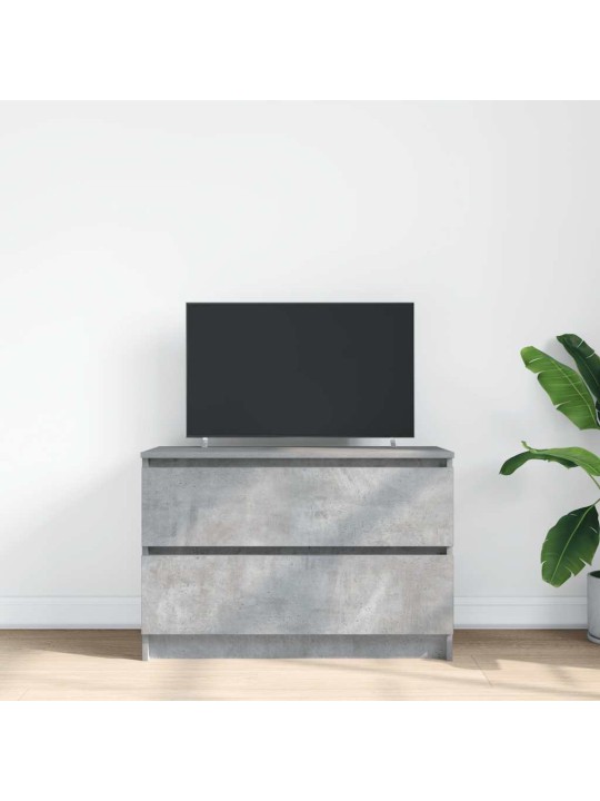 Tv-taso betoninharmaa 80x35x54 cm tekninen puu