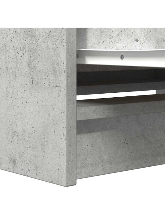 Tv-taso betoninharmaa 80x35x54 cm tekninen puu