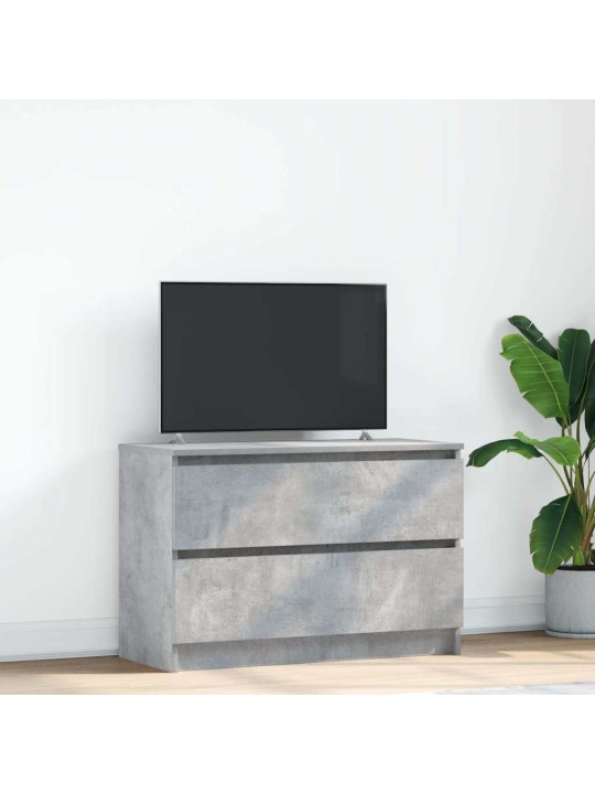 Tv-taso betoninharmaa 80x35x54 cm tekninen puu