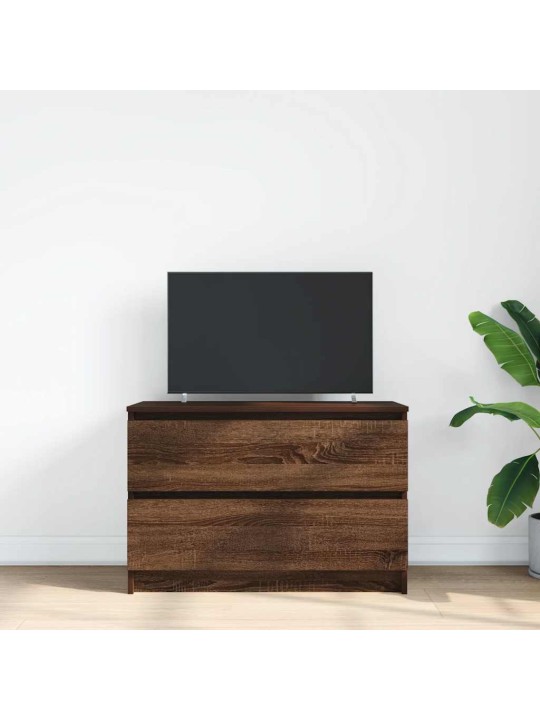 Tv-taso ruskea tammi 80x35x54 cm tekninen puu