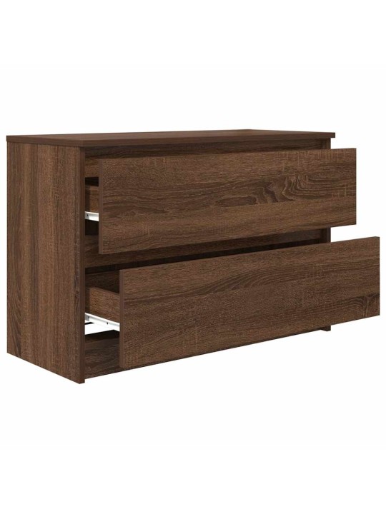Tv-taso ruskea tammi 80x35x54 cm tekninen puu