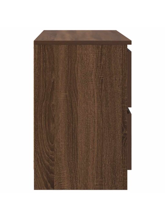 Tv-taso ruskea tammi 80x35x54 cm tekninen puu