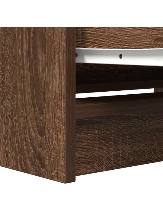 Tv-taso ruskea tammi 80x35x54 cm tekninen puu