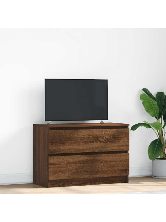 Tv-taso ruskea tammi 80x35x54 cm tekninen puu
