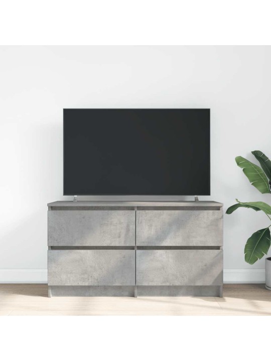 Tv-taso betoninharmaa 100x35x54 cm tekninen puu