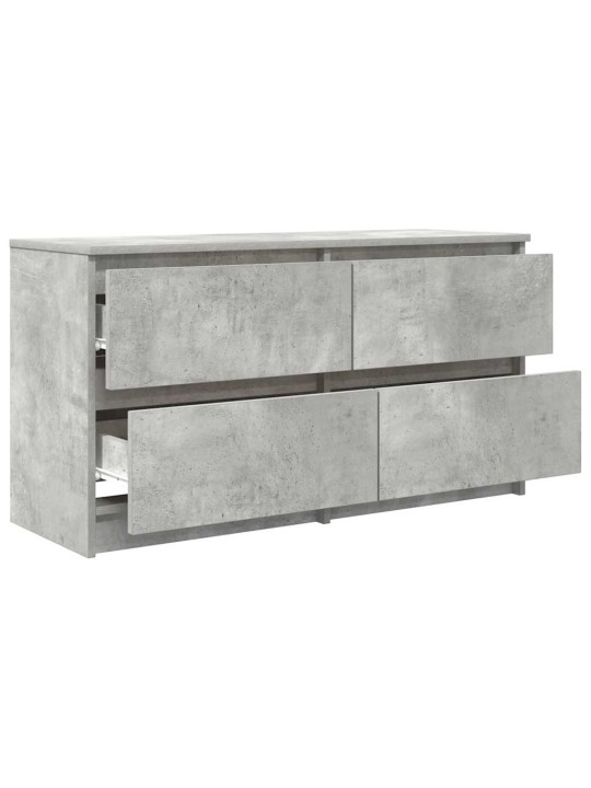 Tv-taso betoninharmaa 100x35x54 cm tekninen puu