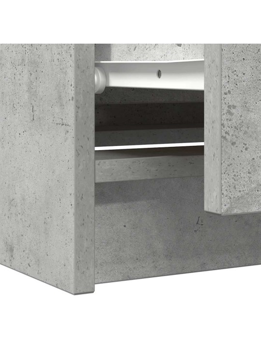 Tv-taso betoninharmaa 100x35x54 cm tekninen puu