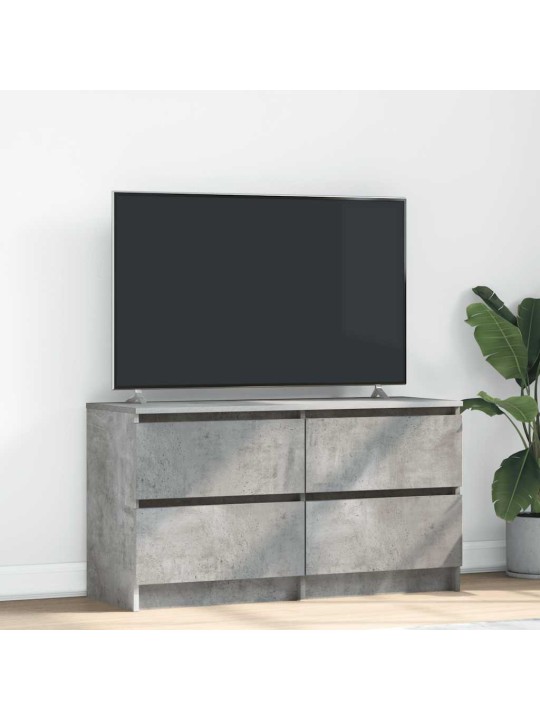 Tv-taso betoninharmaa 100x35x54 cm tekninen puu