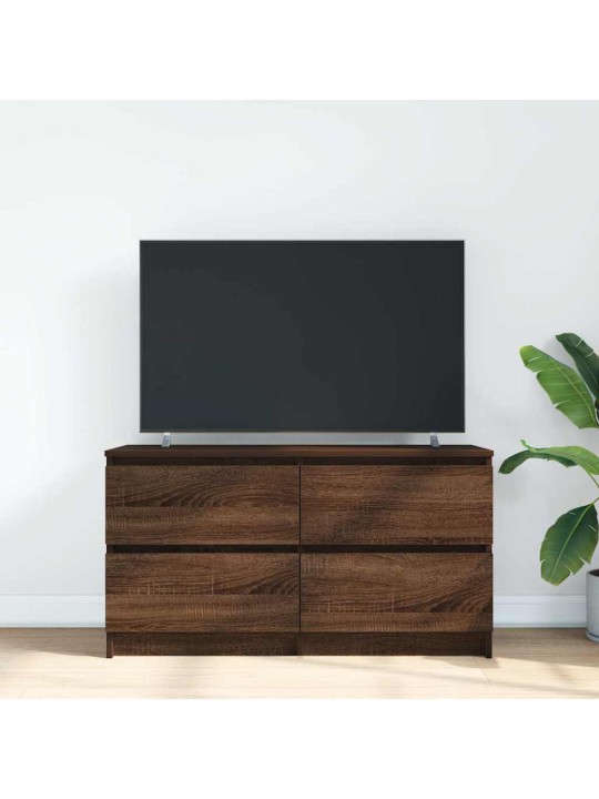Tv-taso ruskea tammi 100x35x54 cm tekninen puu
