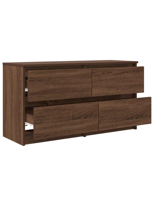 Tv-taso ruskea tammi 100x35x54 cm tekninen puu